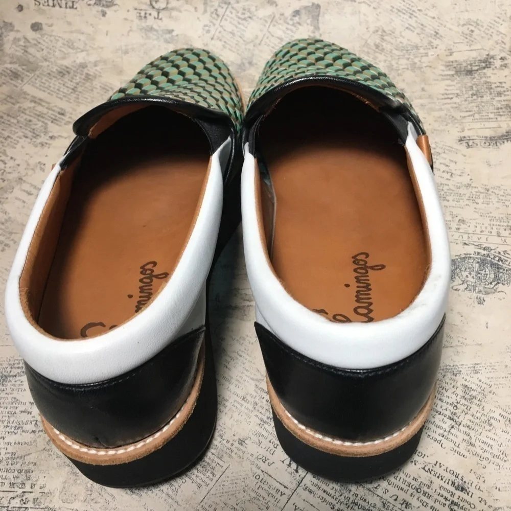 Flamingos Coconut Metallic Platform Sneakers Leather Made Spain Slip On